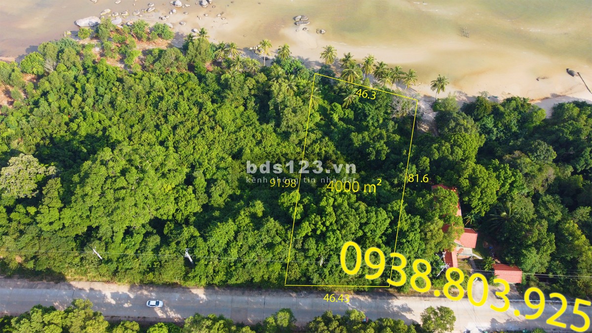 Bán 4000m2 đất mặt tiền và biển hàm ninh phú quốc - 0938 803 925