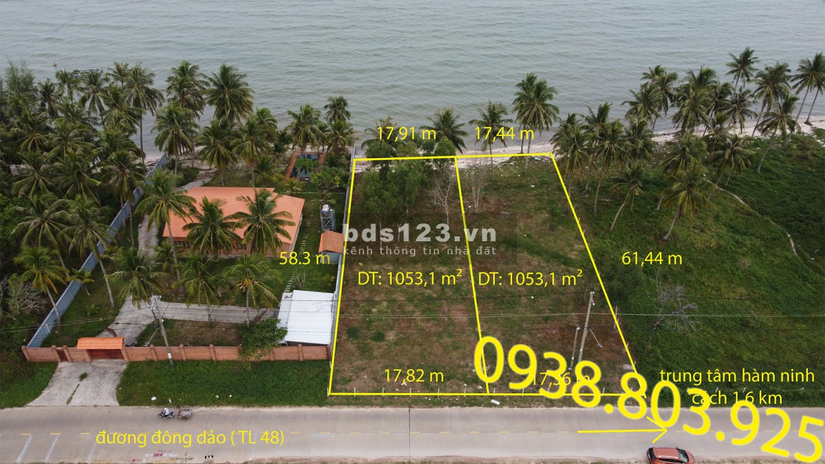 Bán 1053 m2 đất biển Hàm Ninh Phú Quốc tuyệt đẹp 0938 803 925