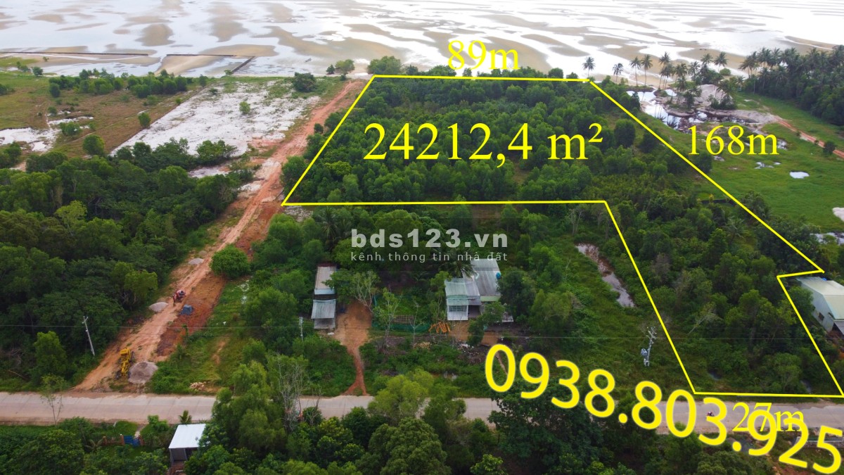 Bán đất 24212 m2 - 12 triệu/m2 đất biển cây sao hàm ninh phú quốc. 0938 803 925