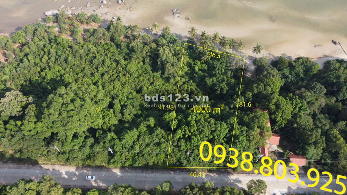 Bán 4000m2 đất mặt tiền và biển hàm ninh phú quốc - 0938 803 925