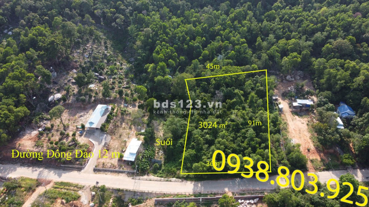 Bán đất 3024 m2 đất đồi Hàm Ninh, Phú Quốc có sổ hồng 0938 803 925