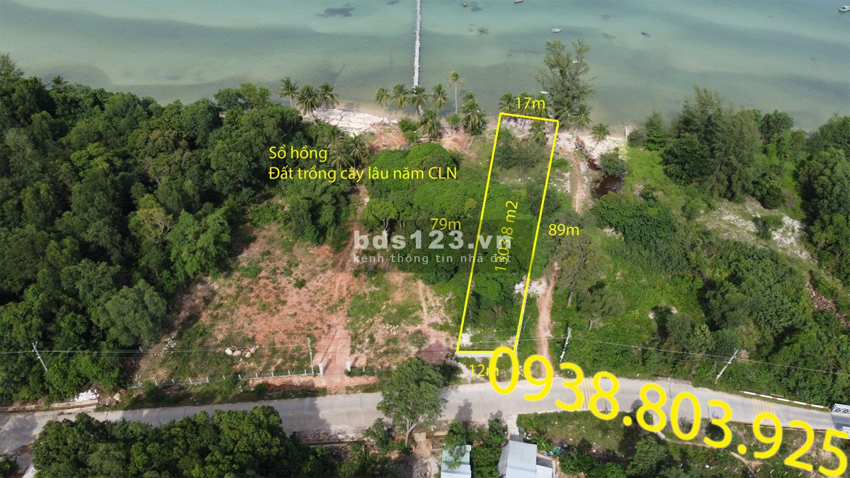 Bán đất 1303 m2 đất mặt tiền mặt biển Cây Sao, xã Hàm Ninh, Phú Quốc 0938 803 925