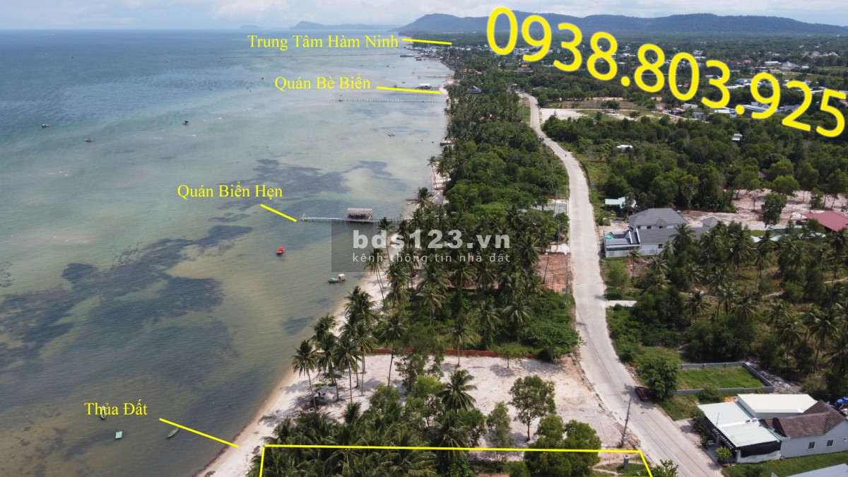 Bán đất 500m2 - 11,5 Tỷ đất mặt tiền mặt biển hàm ninh phú quốc 0938 803 925