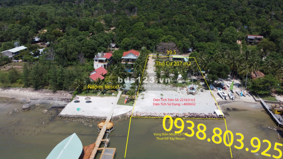 Bán đất xây resort 2218.9m2 Cây Sao Hàm Ninh Phú Quốc. 0938 803 925