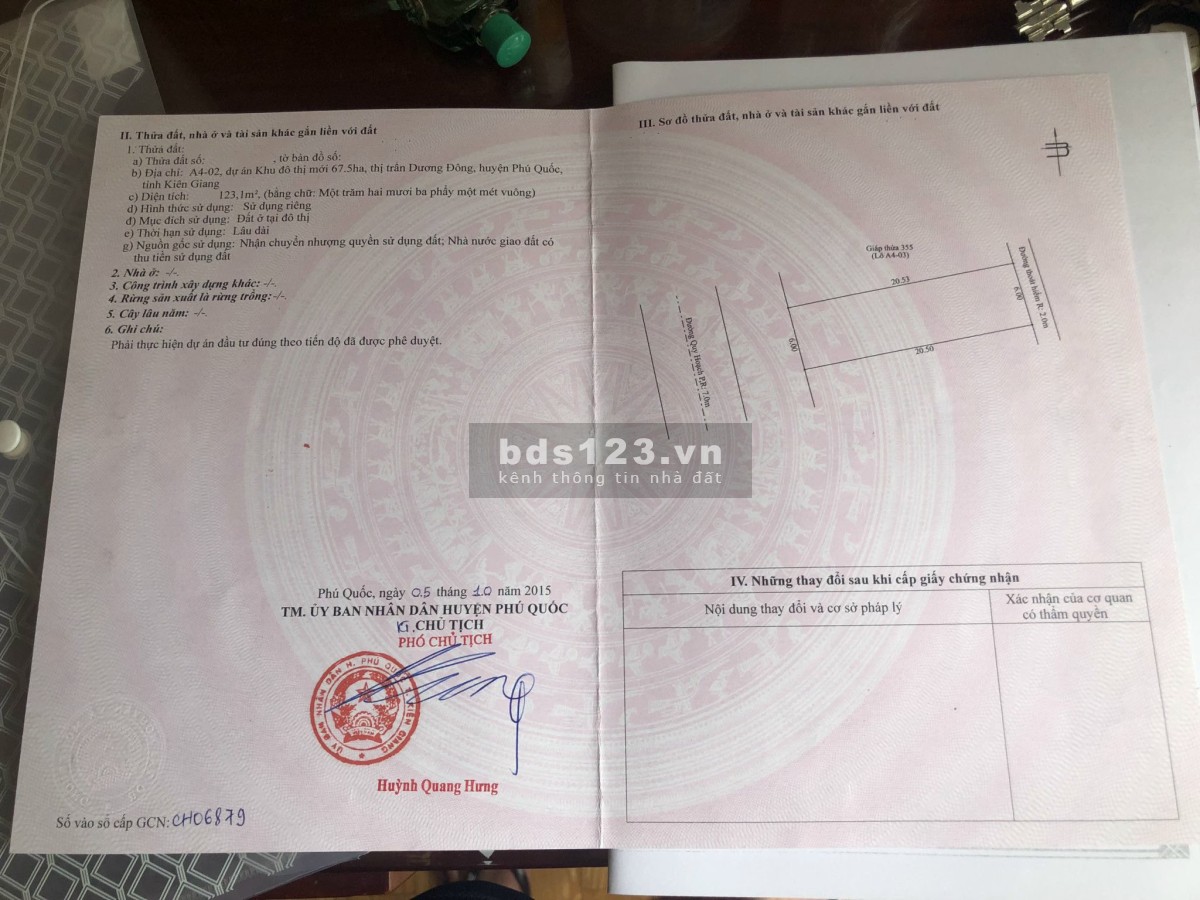 Bán 123 m2 đất ở đô thị khu 67 hecta giá ngộp 0938 803 925