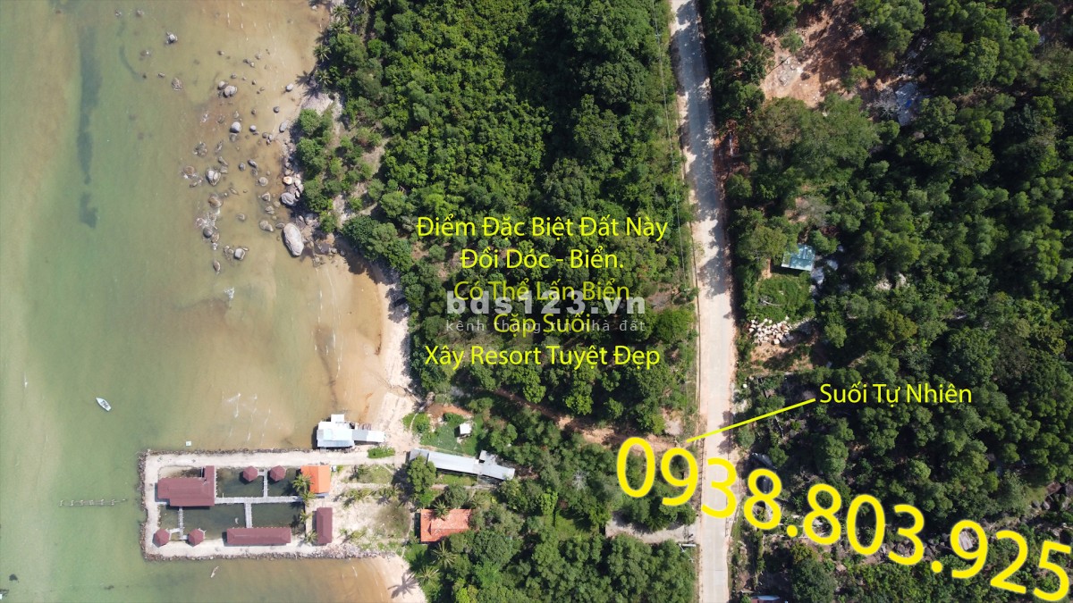 Bán 5730 m2 đất mặt tiền mặt biển Cây Sao, xã Hàm Ninh xây resort 0938 803 925