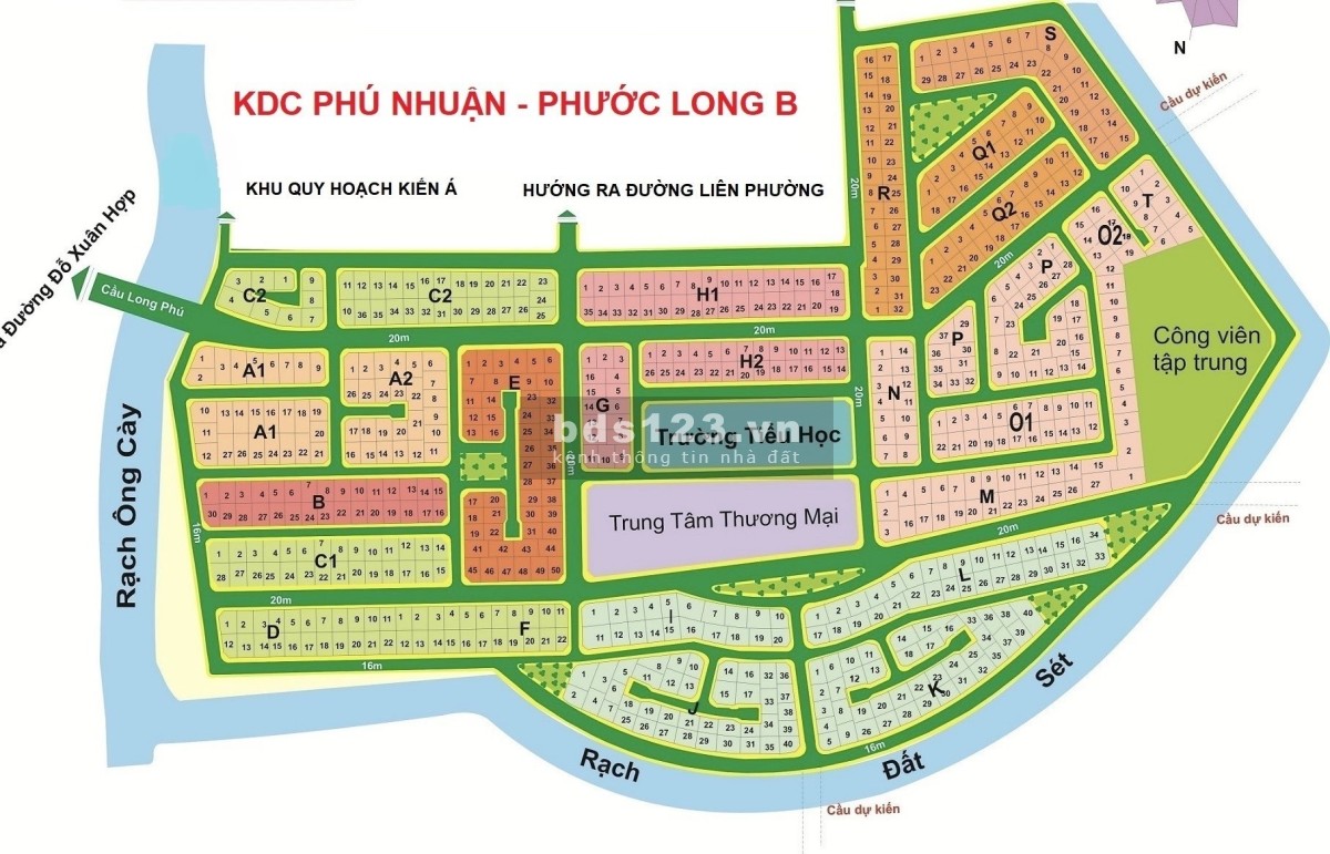 Bán nền đất diện tích 280m2, 70tr/m2 vị trí đẹp phù hợp kinh doanh tại KDC Phú Nhuận, PLB, Quận 9