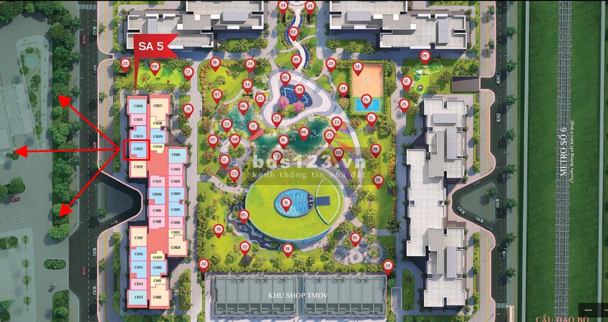 Bán chung cư 2PN 59m Nam Từ Liêm view biệt thự thoáng Vinhomes Smart City giá 2.6 tỷ