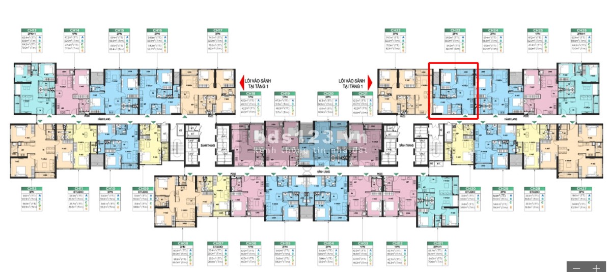 Bán chung cư 2PN 59m Nam Từ Liêm view biệt thự thoáng Vinhomes Smart City giá 2.6 tỷ