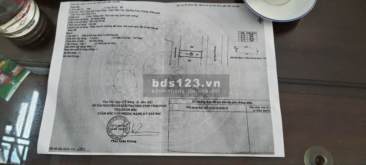 Bán nhà mặt phố siêu đẹp tại Vĩnh Yên. DT 120m2, giá 7.15 tỷ