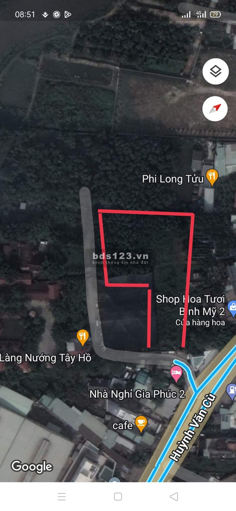 Đất cho thuê. Diện tích 3.000m2 (Nở hậu). Đc: đường Huỳnh Văn Cù, p.Chánh Mỹ, tp. TDM, tỉnh BD