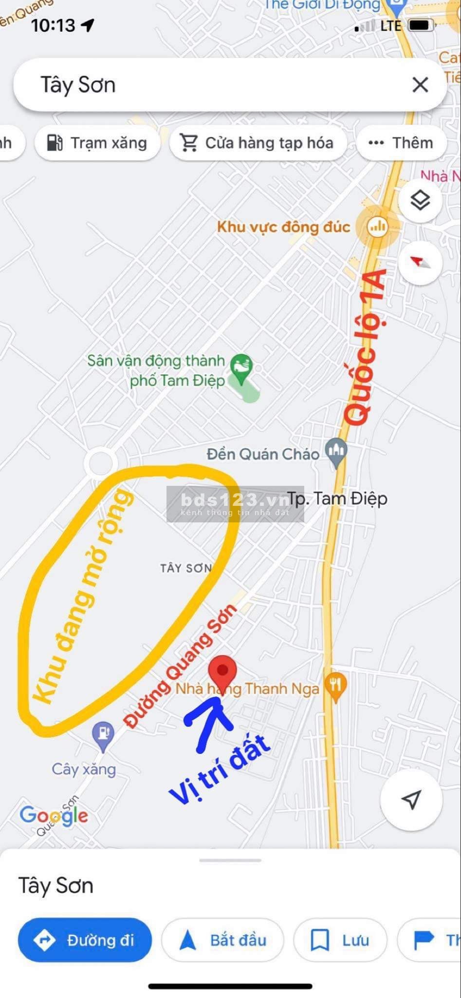 Cắt lỗ mảnh đất TP Tam Điệp Ninh Bình Sát quốc lộ 1A 100m2 chỉ 850 triệu