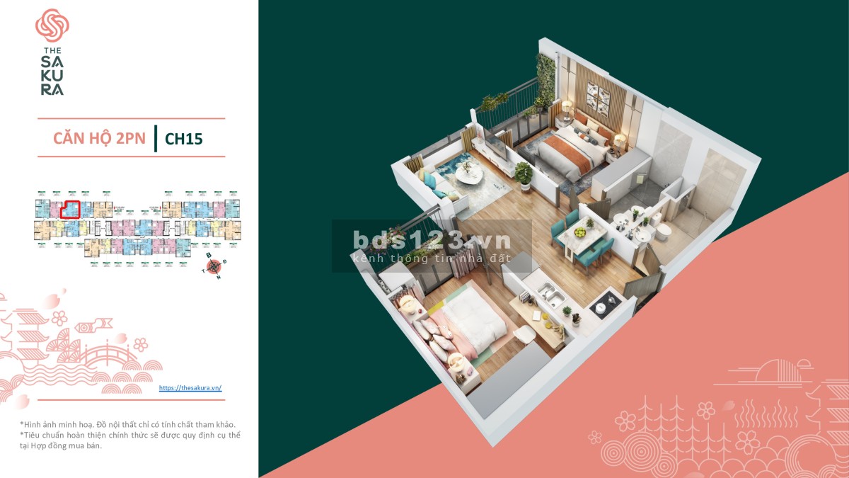 Bán căn 2PN2WC Vinhomes Smart City rẻ nhất phân khu Sakura SA5 ký trực tiếp CDT giá 2,8tỷ. view TP
