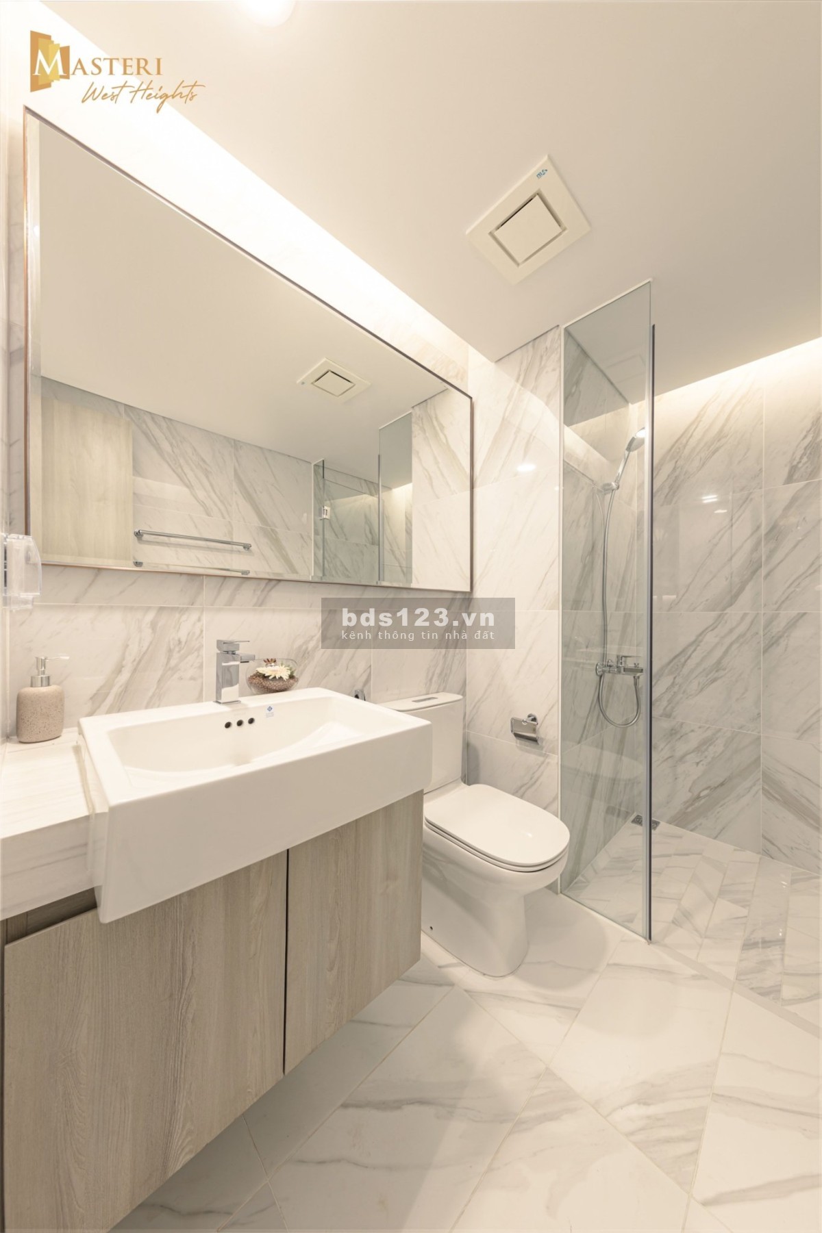 Bán gấp căn hộ 1PN+1, DT 52m² phân khu Masteri West Heights cao cấp nhất dự án, giá 3,2 tỷ