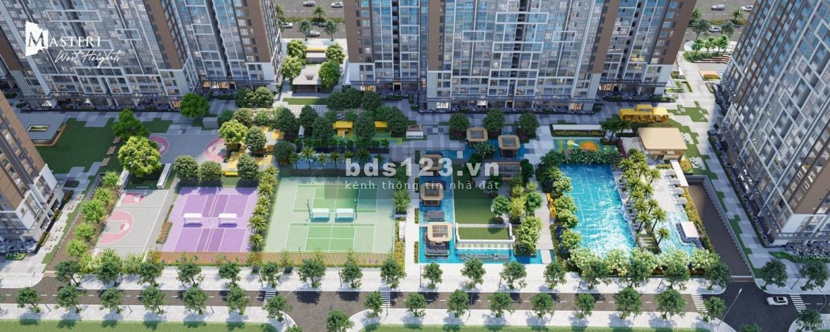 Bán gấp căn hộ 1PN+1, DT 52m² phân khu Masteri West Heights cao cấp nhất dự án, giá 3,2 tỷ