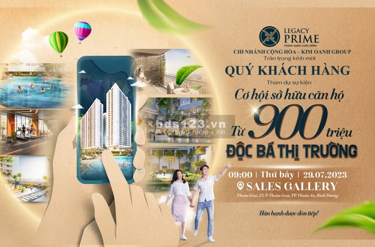 Bán căn hộ Legacy Prime với tiện nghi ngay trung tâm TP Thuận An