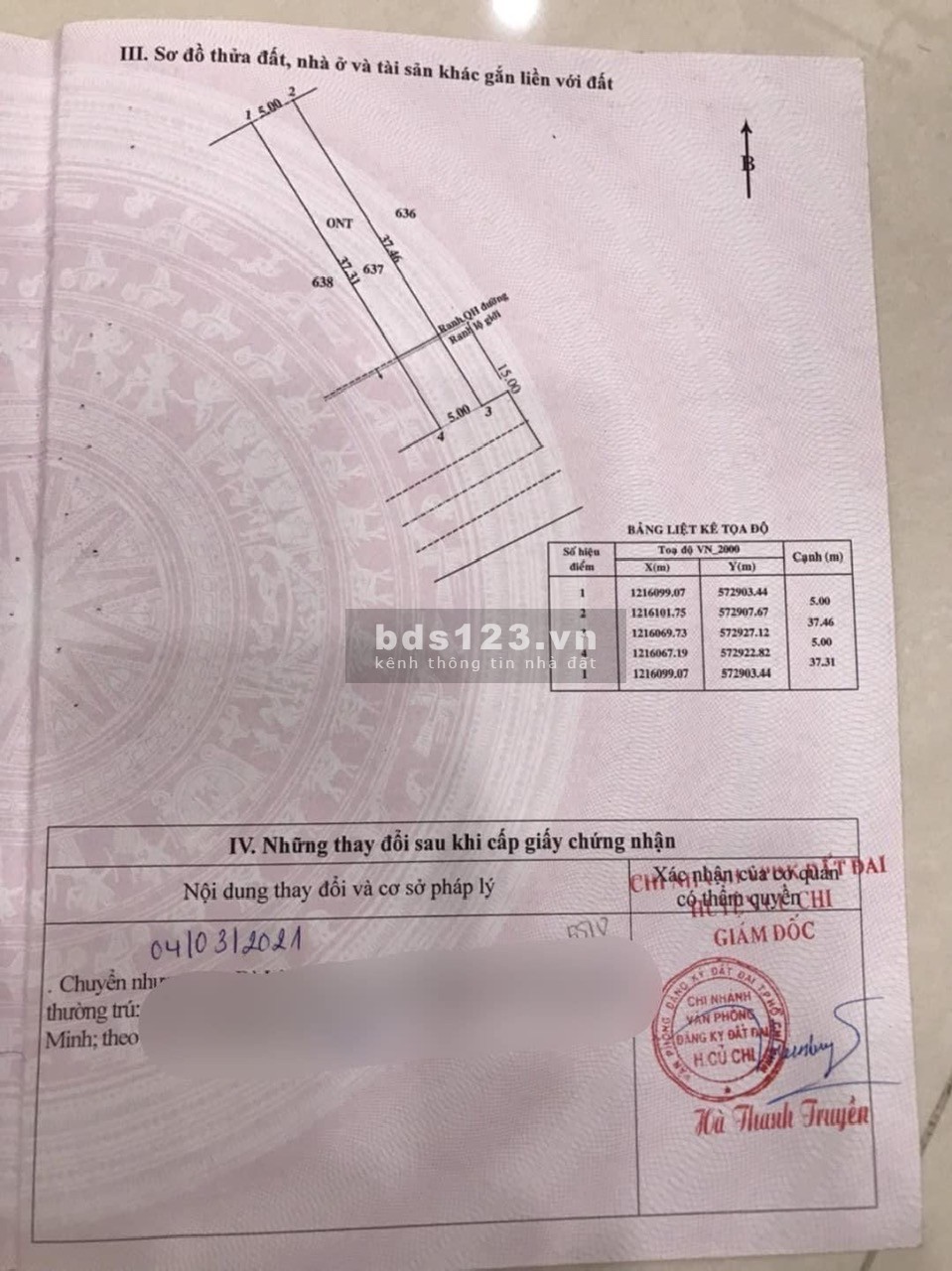 Gía ngộp Thái Mỹ Củ Chi 186m có hơn 100m đất thổ cư giá chỉ 1 tỷ 050 TL