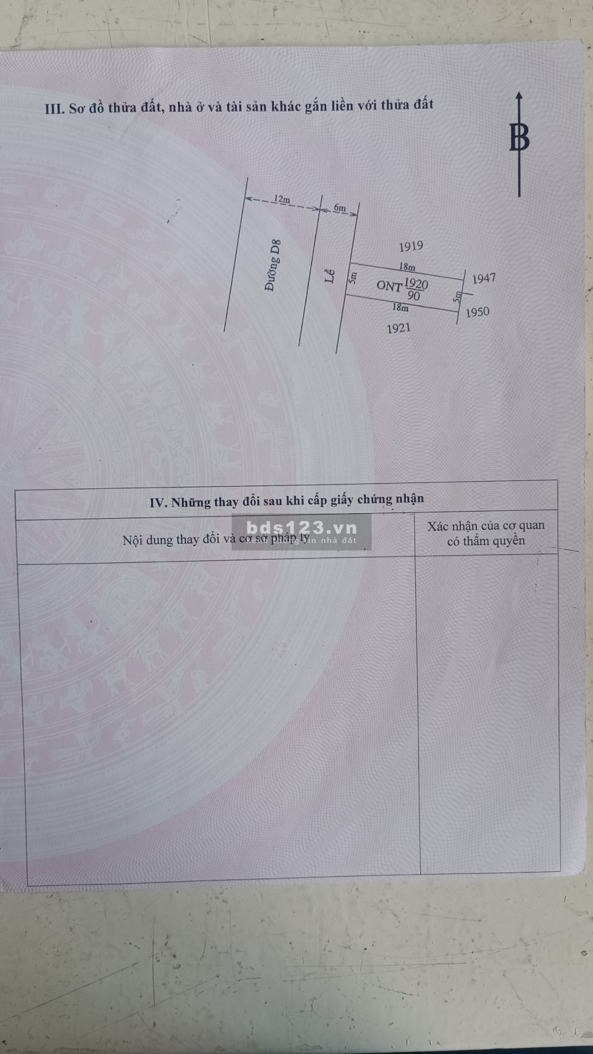 Giảm giá xuống 2,99 tỷ trong tháng, Lô đất mặt tiền tuyến đường chính D8, NSG, Sổ hồng