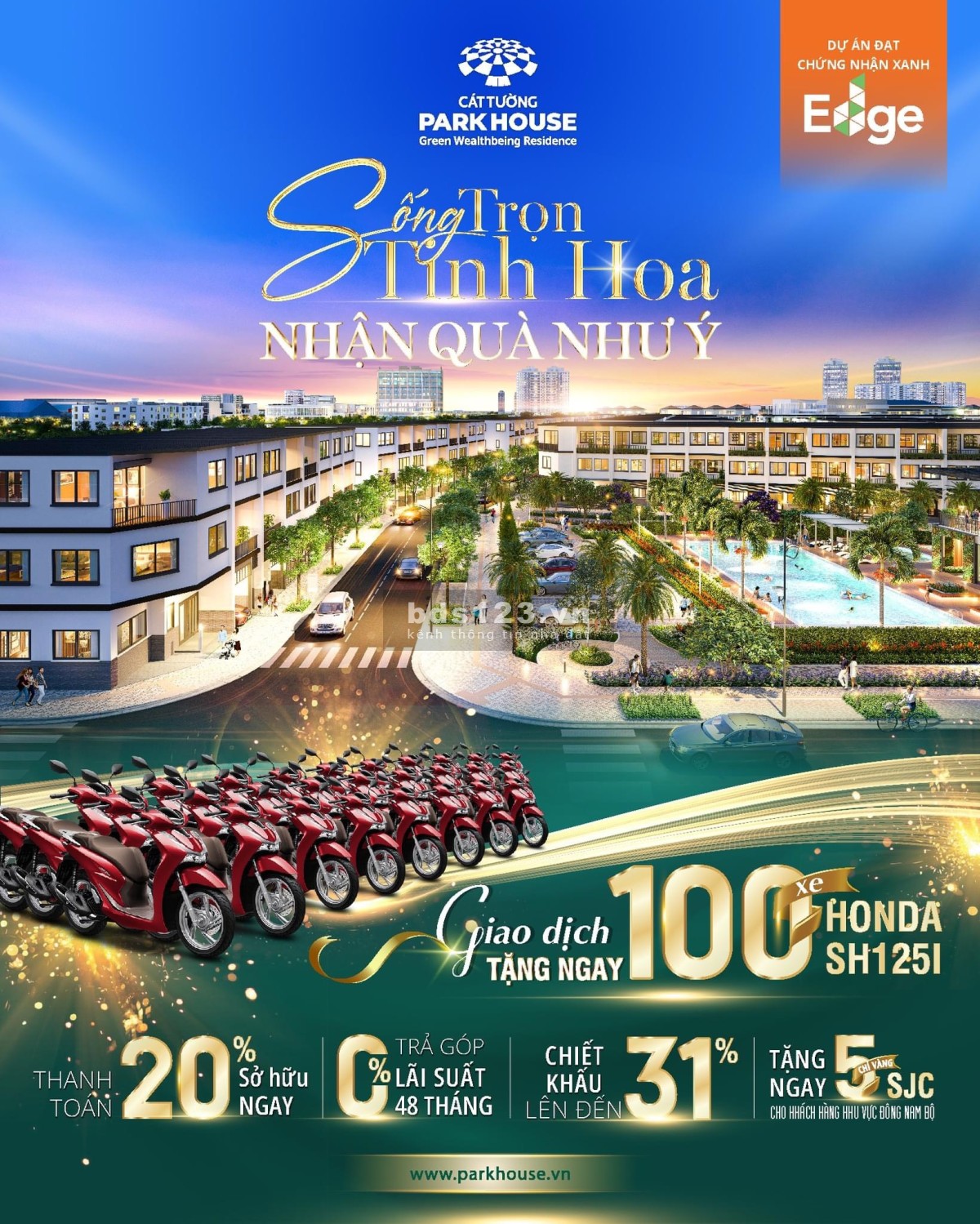 Bán nền KĐT chuẩn Nhật Cát Tường Park House Nguyễn Văn Linh, TX Chơn Thành