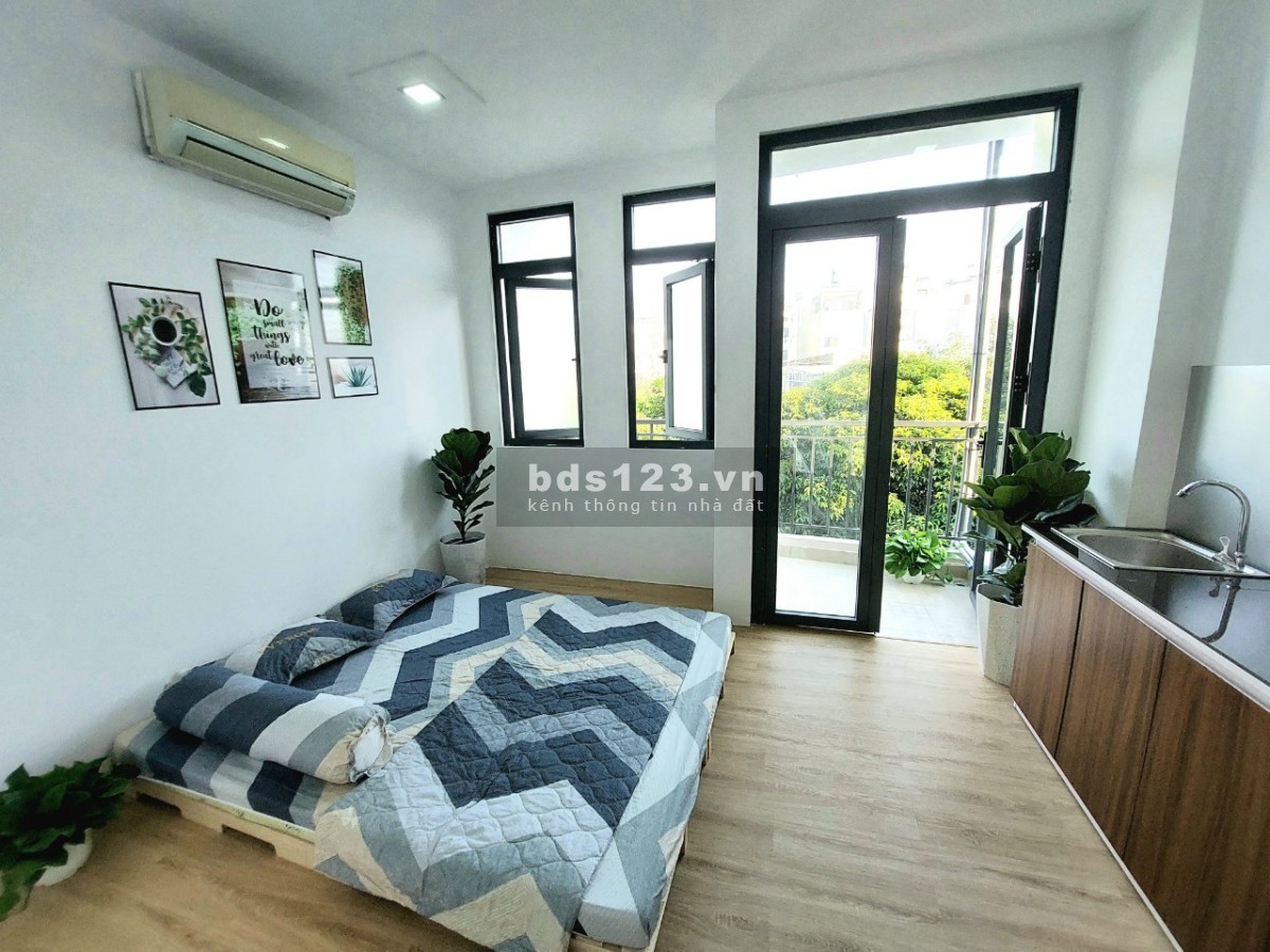 Phòng cho thuê giá rẻ ban công - full nội thất ngay chợ An Nhơn, Lê Đức Thọ