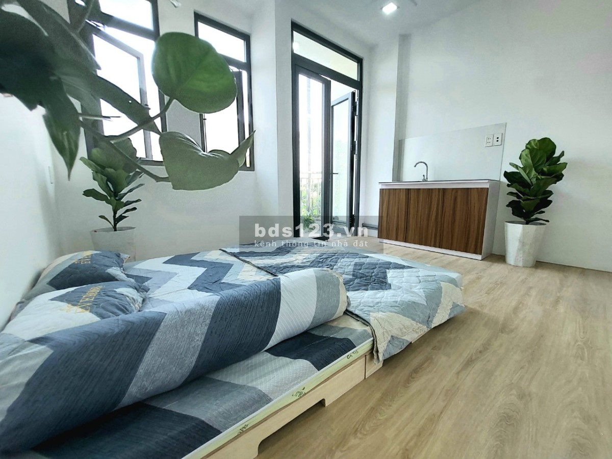 Phòng cho thuê giá rẻ ban công - full nội thất ngay chợ An Nhơn, Lê Đức Thọ