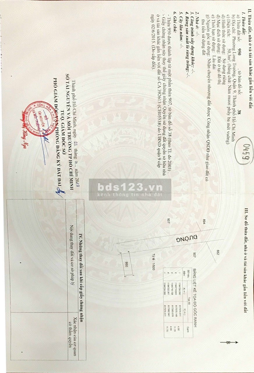Bán đất chính chủ Hẻm 47 Long Trường, quận 9 giá chỉ nhỉnh 2 tỷ