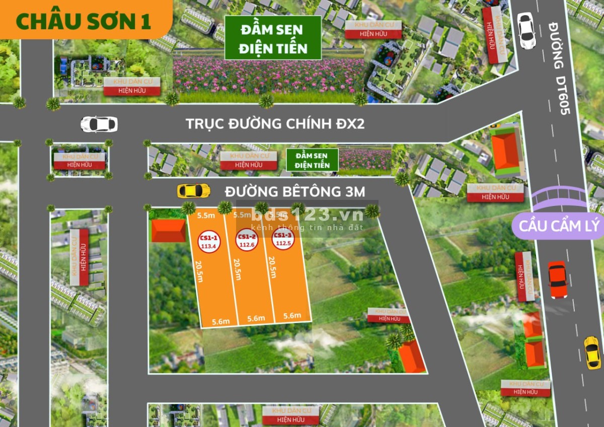 Đất Điện Tiến , view đầm sen giá mềm mại
