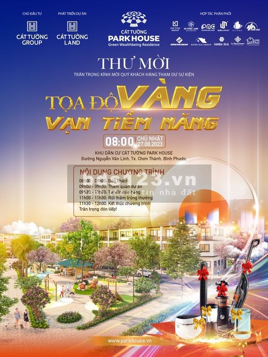 Cơ hội an cư, đầu tư tại dự án Cát Tường Park House, TX.Chơn Thành, Bình Phước