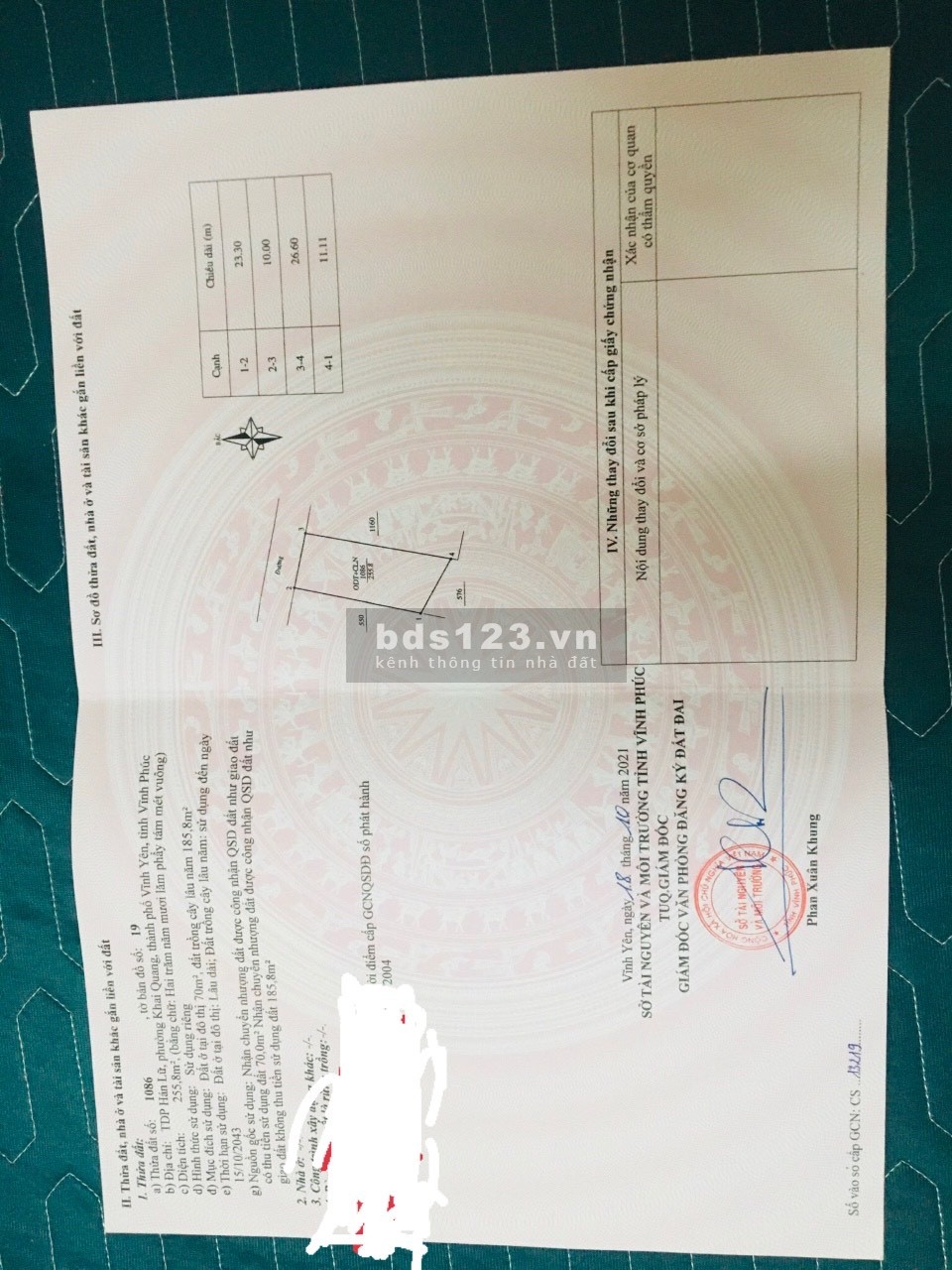 Bán đất rộng 255m2, đất năm trục chính Hán Lữ, Khai Quang, giá bán 14.5 triệu/m2