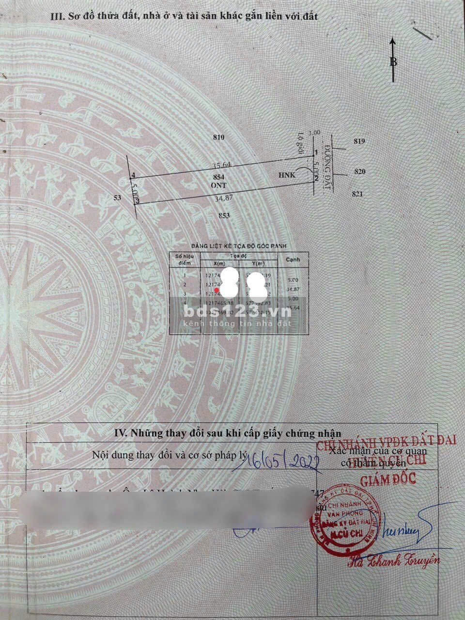 Bán lô đất mt đường 175m, 1 sec, ngay Cây Trôm, Mỹ Khánh, Phước Hiệp, Củ Chi giá từ 800 triệu