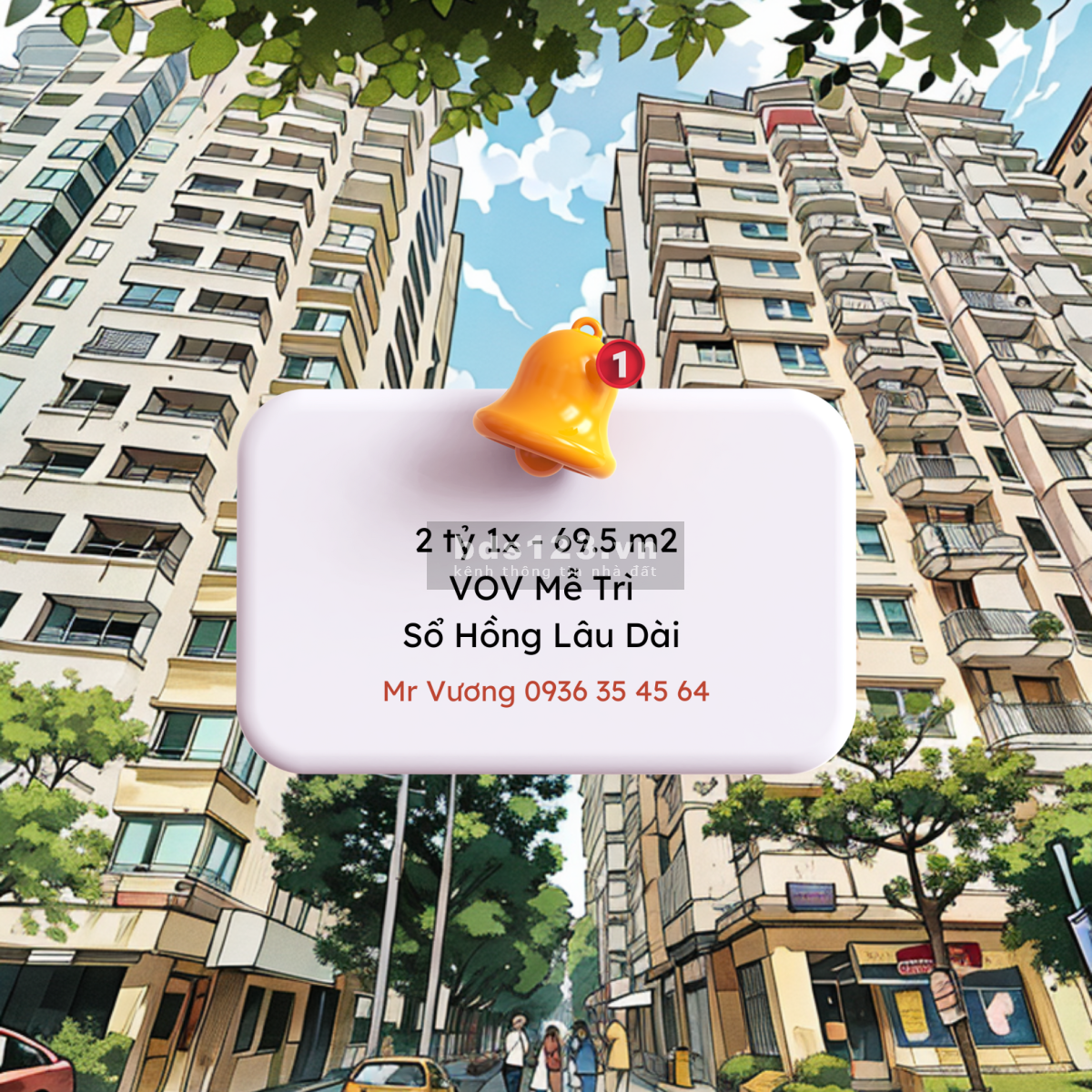 Mr Vương bán căn hộ tại 10 tòa 15-25 tầng ở cụm chung cư Mễ Trì Plaza - VOV MỄ TRÌ