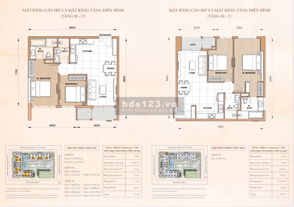Trùm giỏ hàng chuyển nhượng bán căn hộ The Grand Manhattan quận 1; 2PN= 8.397 tỷ; 3PN= 13 tỷ