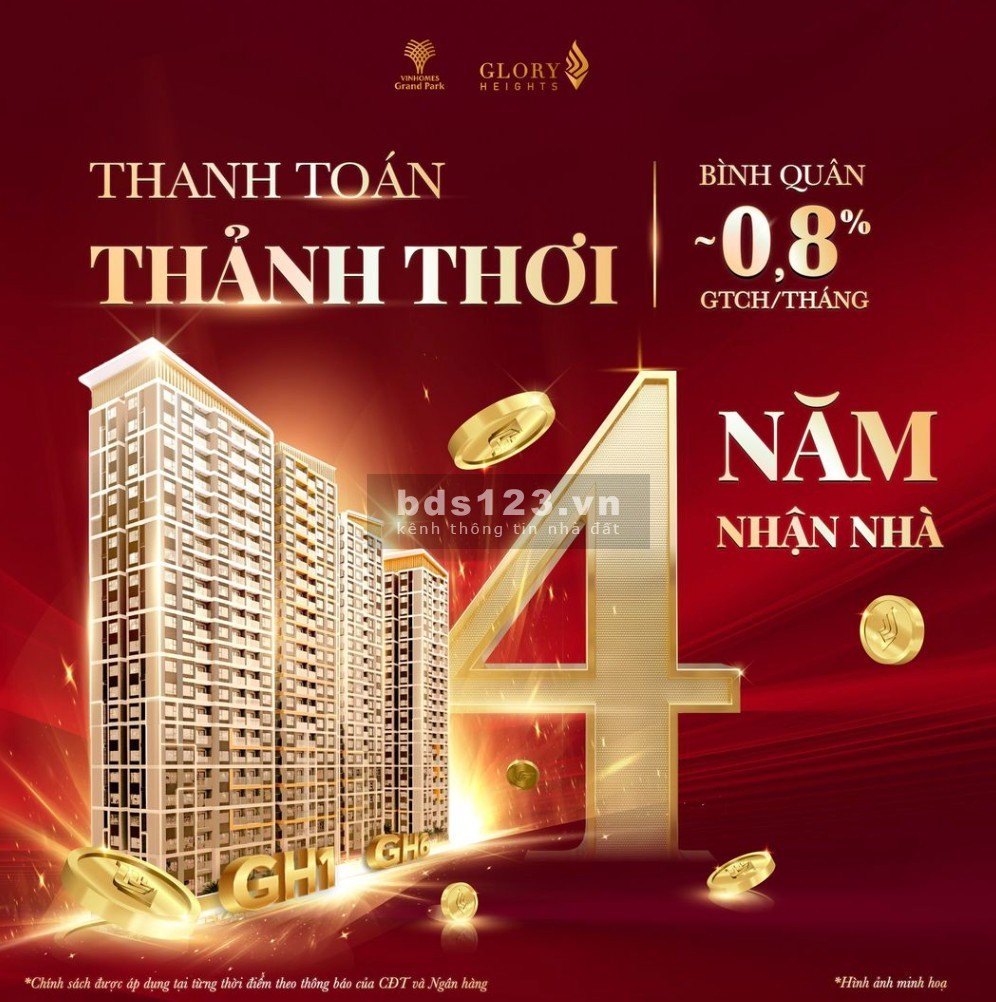 Siêu hot! 10 căn hộ 2PN - 2.9 tỷ Sở hữu Glory Heights chỉ 260 triệu nhận nhà, 0% lãi suất 48 tháng