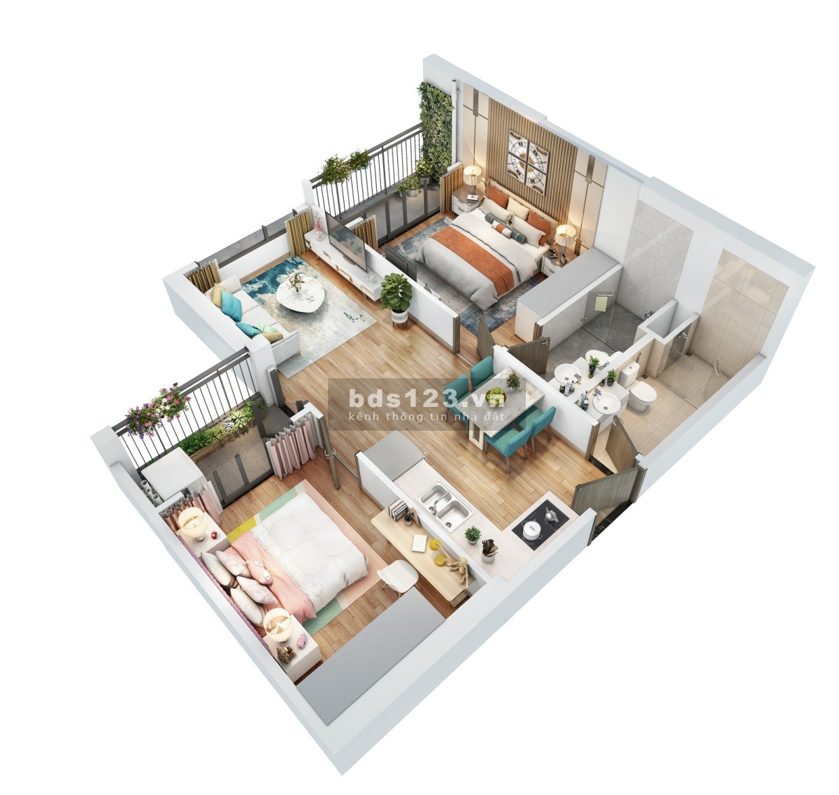 Căn hộ 2PN 2WC, chiết khấu tới 500tr. Htls 0% 2 năm, Vốn chỉ cần 700tr rẻ nhất Vinhomes Smart City