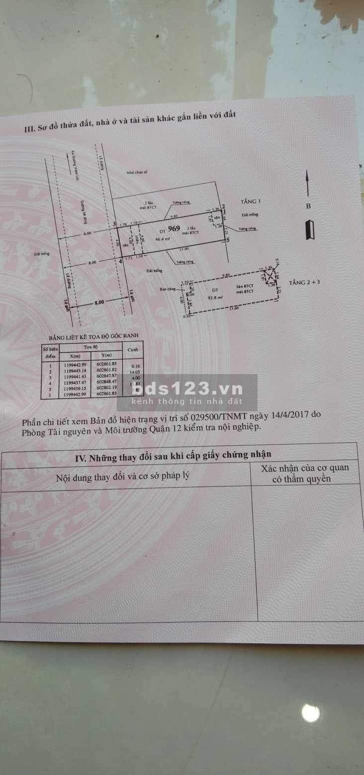 Chính chủ bán nhà riêng vườn lài An Phú Đông Q12 giá 5 tỷ 2