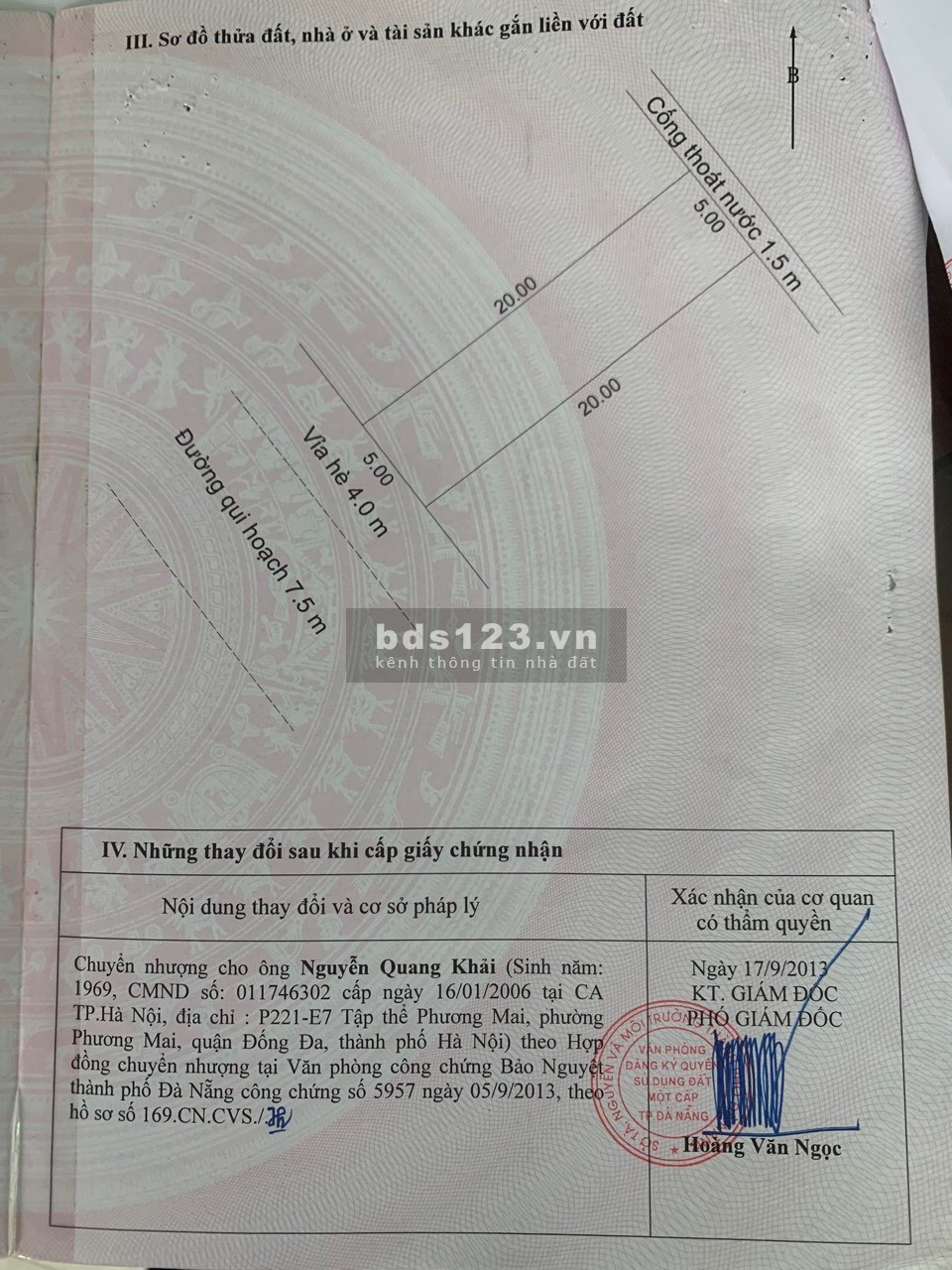 Tôi cần bán đất mặt tiền 100m2 127 Nguyễn Công Trừng, khu cán bộ dân trí cao cấp Hòa Xuân giá 3.6 tỷ
