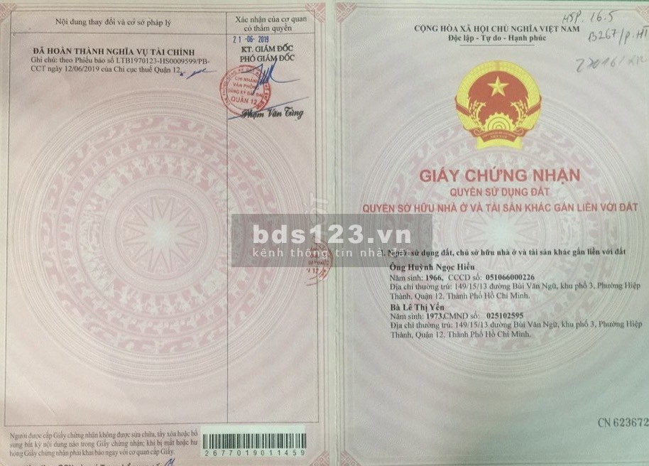 Bán nhà riêng hẻm lớn xe tải đường Bùi Văn Ngữ, Phường Hiệp Thành, Q12, giá 4,7 tỷ