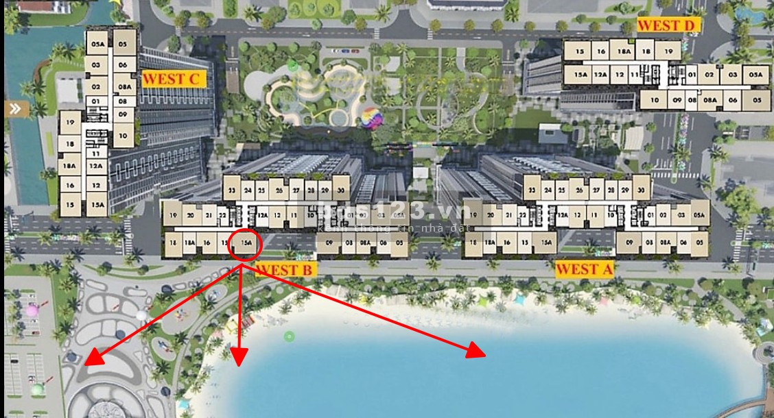 Siêu phẩm 3PN 89m cao cấp Masteri view biển hồ tầng siêu đẹp Vinhomes Smart City giá 5,8 tỷ