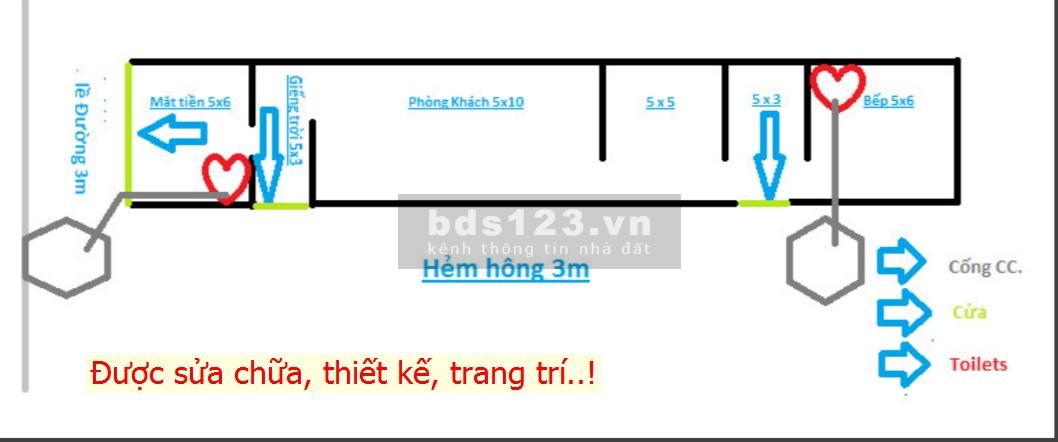 Nguyên tầng Trệt 150m2(5x30), 2 mặt tiền: 337 Lê Quang Định, P.5, Bình Thạnh