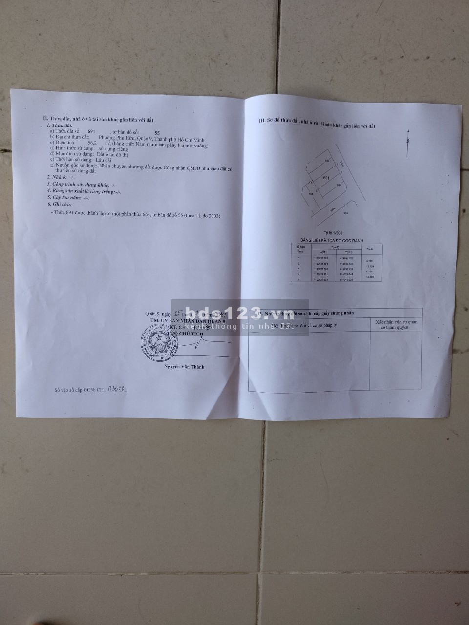 Cần bán nền đất Đường Gò Cát, Phường Phú Hữu, Quận 9, DT: 4.11m x 13.8m