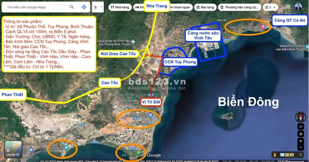 Đất biển Liên Hương, gần cao tốc Vĩnh Hảo, gần sân bay, Cơ hội đầu tư sinh lời trong thời gian tới.