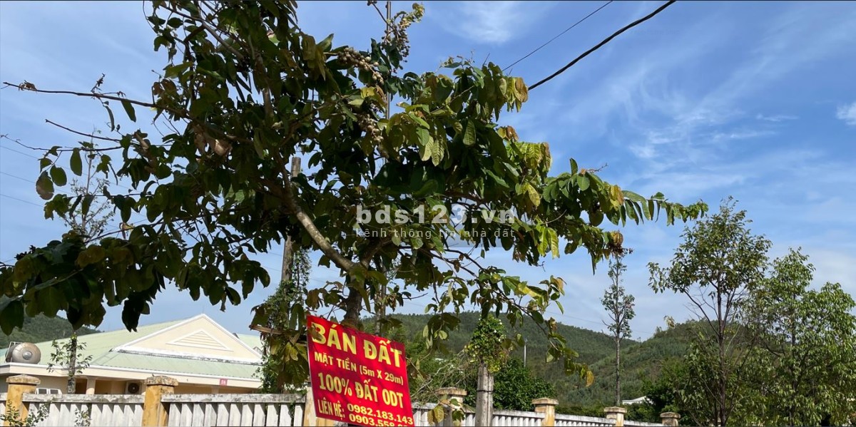 Bán đất mặt tiền khu phố Chí Đức thị trấn Chí Thạnh huyện Tuy An