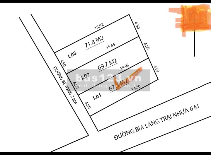Chính chủ cần bán đất DT 67m² Thiết Bình - Vân Hà - Đông Anh (Full thổ cư - Có sổ)
