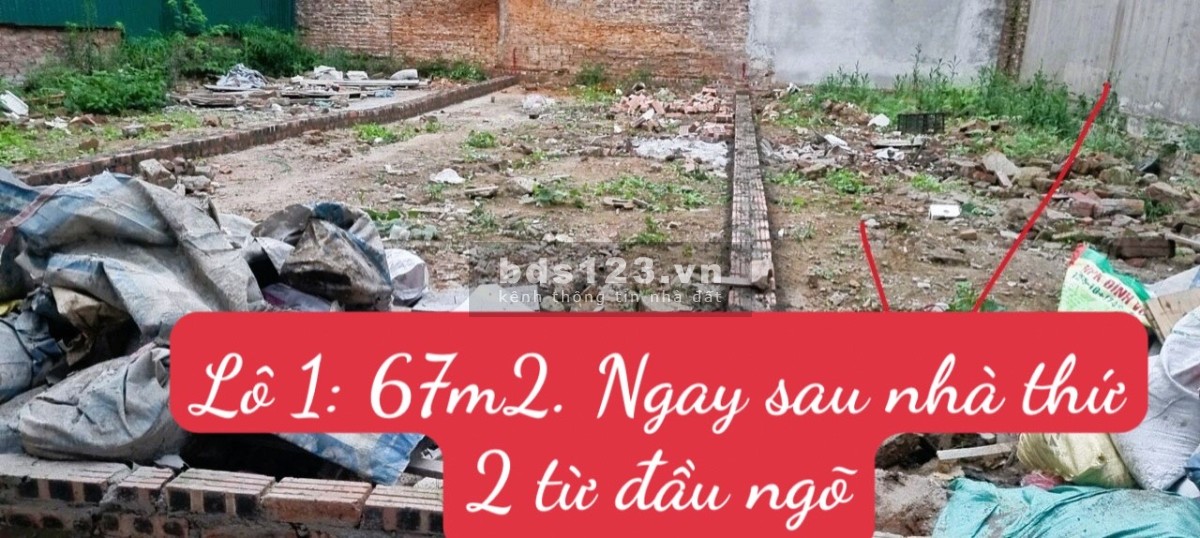 Chính chủ cần bán đất DT 67m² Thiết Bình - Vân Hà - Đông Anh (Full thổ cư - Có sổ)