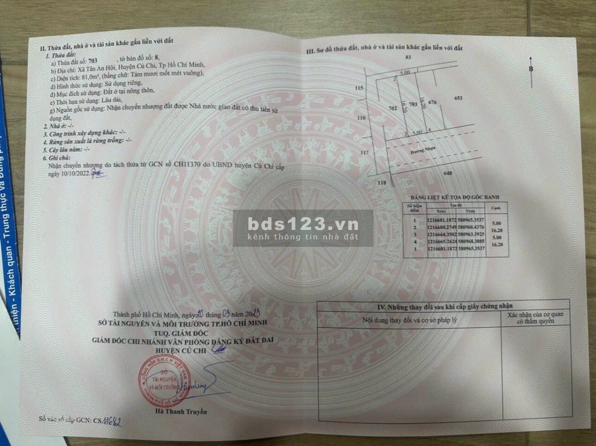 Vỡ nợ giảm giá mạnh miếng đất thổ cư 80m 1 sẹc đường Nguyễn Văn Khạ