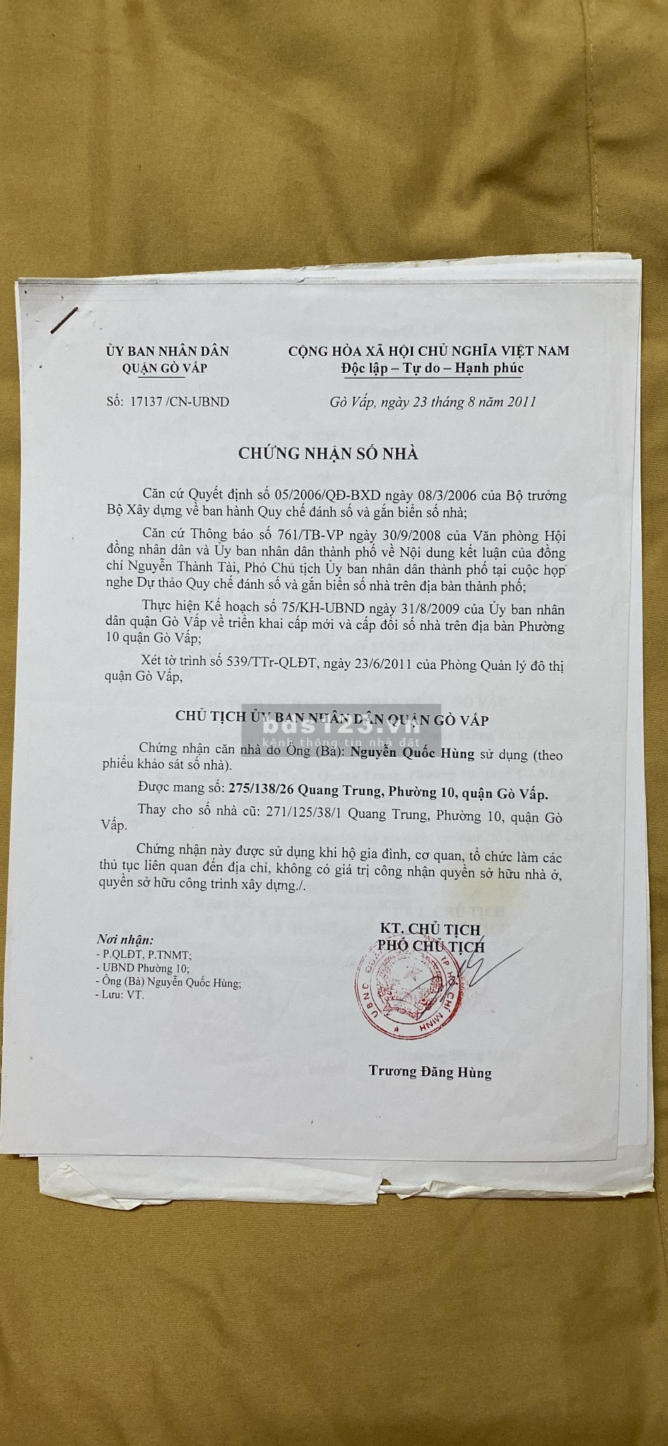 Bán nhà ngay Chợ Hạnh Thông Tây hẻm Quang Trung Diện tích 4 x 15m, xây 1 trệt 1 lầu giá 4,68 tỷ