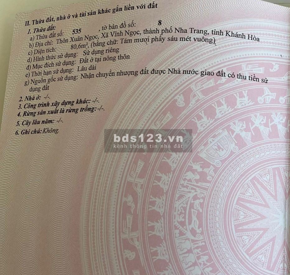 VN02 Chính chủ cần bán lô đất đường 5m khu dân cư Hòn Thơm - vĩnh Ngọc