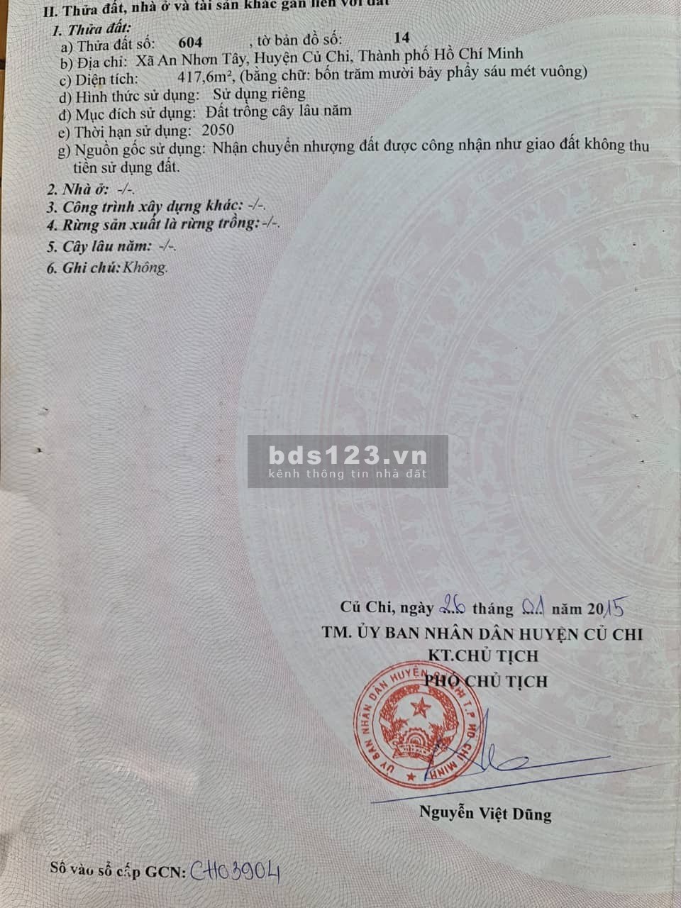 Bán đất + nhà ấp Bến mương, Xã an nhơn tây, Huyện củ chi