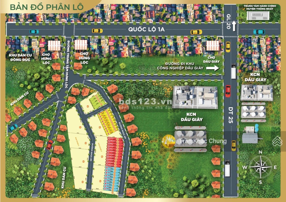 Bán đất nền khu dân cư Dầu Giây, giá bán chỉ từ 9.5 triệu/m2