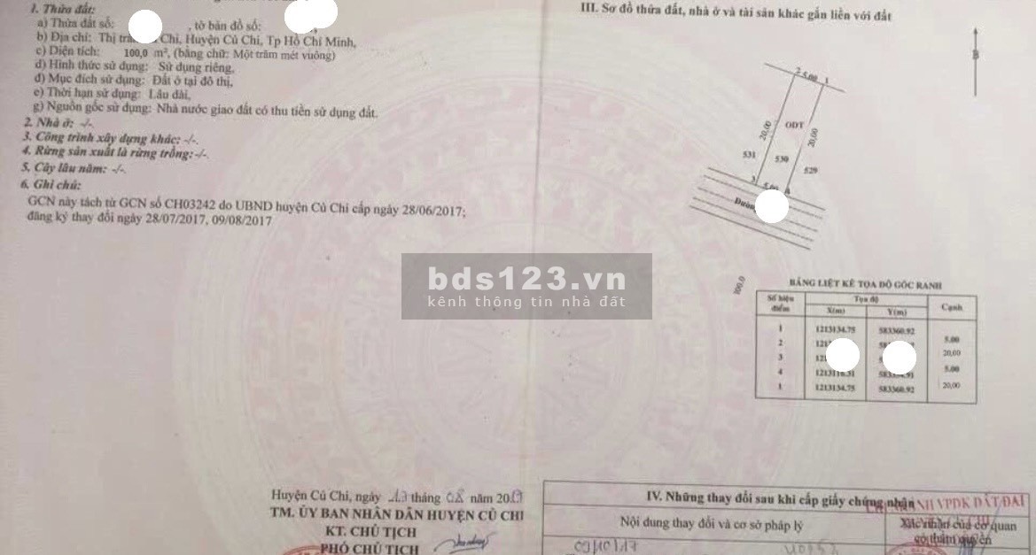 Bán đất full thổ cư 100m² tại Nguyễn Văn Khạ, thị trấn Củ Chi, giá 1,2 tỷ
